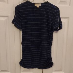 Navy and Black Striped T-Shirt